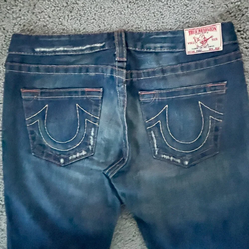 TRUE RELIGION Original BOBBY Thick Stitch MADE In USA Y2K Jeans in Size 31 - EUC